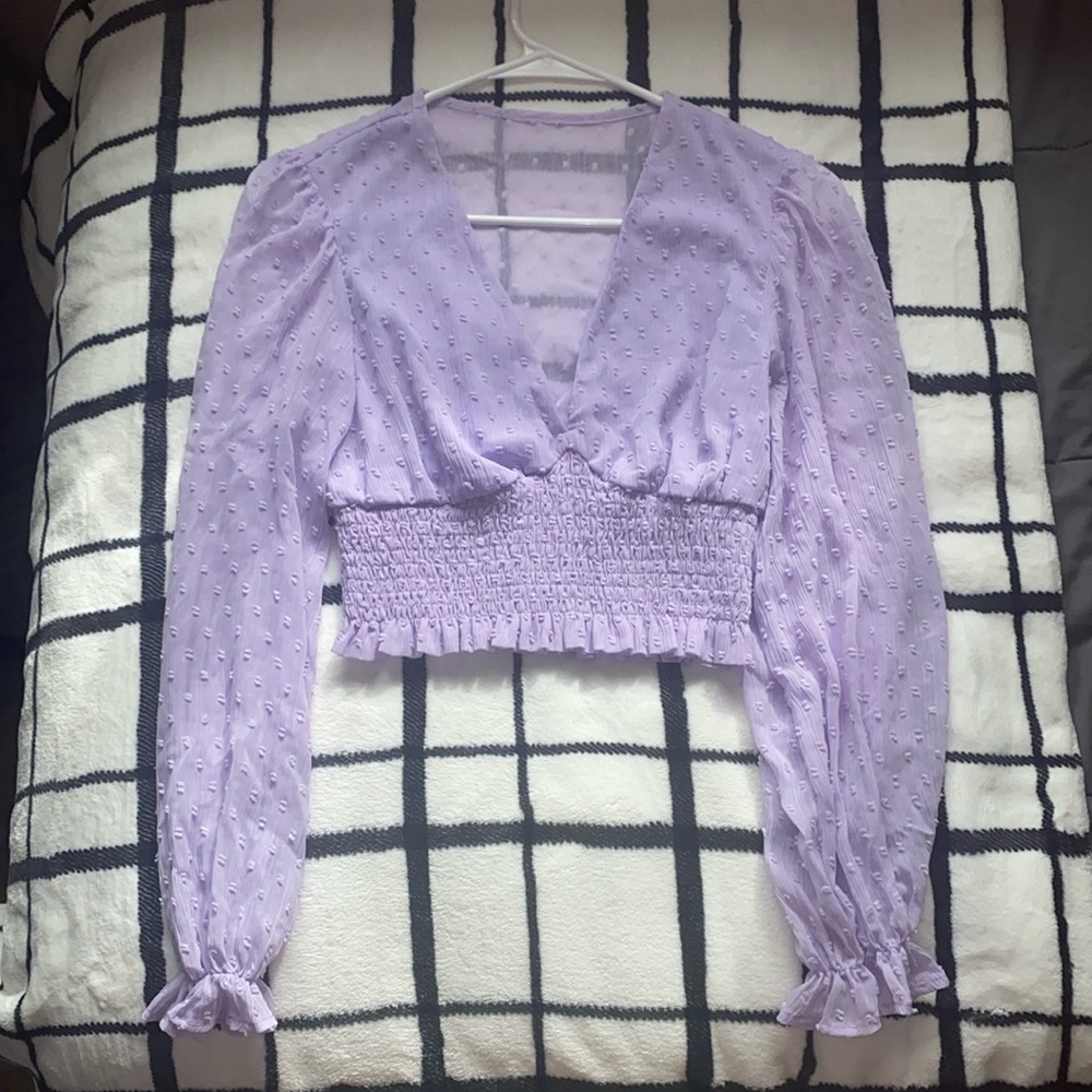 Purple crop top